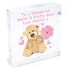 Teddy Flower Large Crystal Token