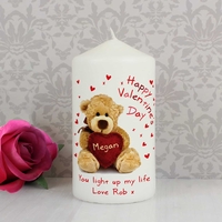 Teddy Heart Candle