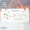 The Snowman and the Snowdog My 1st Christmas Wooden Sign