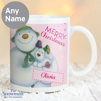 The Snowman and the Snowdog Pink Mug