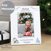 The Snowman and the Snowdog White 6x4 Photo Frame