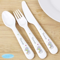 Tiny Tatty Teddy Cuddle Bug 3 Piece Plastic Cutlery Set