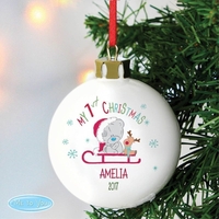 Tiny Tatty Teddy My 1st Christmas Sleigh Bauble