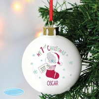Tiny Tatty Teddy My 1st Christmas Stocking Bauble