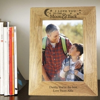 To the Moon and Back... 5x7 Wooden Photo Frame