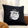 To the Moon and Back...Black Cushion Cover