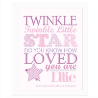 Twinkle Girls Poster White Frame