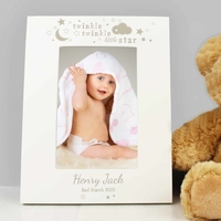 Twinkle Twinkle 6x4 White Wooden Frame