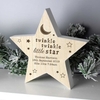 Twinkle Twinkle Rustic Wooden Star Decoration