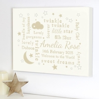 Twinkle Twinkle Typography Landscape Canvas