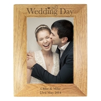 Wedding Day 5x7 Wooden Photo Frame