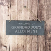 Welcome To... Hanging Slate Plaque