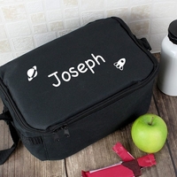 White Rocket Black Lunch Bag