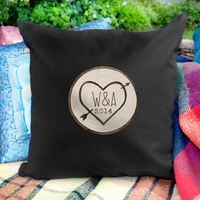 Wood Carving Black Cushion Cover