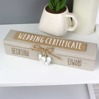 Wooden Wedding Certificate Holder