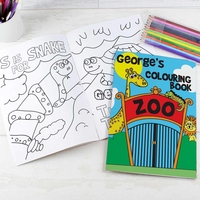 Zoo Colouring Book with Pencil Crayons