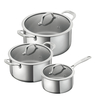 Kuhn Rikon - Allround 3pc Saucepan & Casserole Set