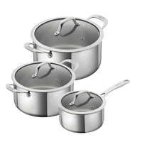 Kuhn Rikon - Allround 3pc Saucepan & Casserole Set