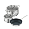 Kuhn Rikon - Allround 3pc Saucepan,  Casserole & Frying Pan Set