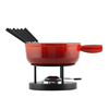 Kuhn Rikon - Cheese Fondue Set induction cast iron red 24cm