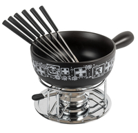 Kuhn Rikon - Cheese Fondue Set Swiss black 23cm