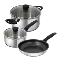 Kuhn Rikon - Classic Induction cookware set 3pc,  saucepan,  casserole,  non-stick frying pan