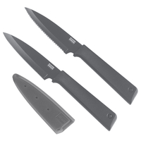 Kuhn Rikon - Colori®+ Prep 2pc Knife Set Grey