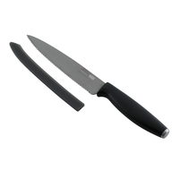 Kuhn Rikon - Colori® Serrated Titanium Utility Knife Black