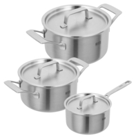 Kuhn Rikon - CULINARY FIVEPLY 3pc Mixed Cookware Set