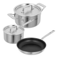 Kuhn Rikon - CULINARY FIVEPLY 3pc Mixed Cookware Set