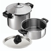 Kuhn Rikon - Duromatic Inox Pressure Cooker Set Side Grips 2.5 & 6L / 24cm