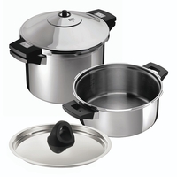 Kuhn Rikon - Duromatic Inox Pressure Cooker Set Side Grips 2.5 & 6L / 24cm
