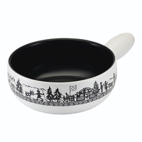Kuhn Rikon - Fondue Pot Alpine Meadow Induction White Clay 23cm