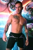 Breedwell Akira Reflector Shorts - Black Futuristic Nylon XL