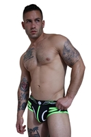 Breedwell Cyber Nights Brief - Neon Green Cyber Nylon XL