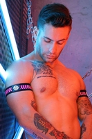 Breedwell Daycrawler Bicep Bands - Pink Striped Nylon L/XL