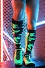 Breedwell Neo Camo Socks - Neon Green Camouflage Nylon One Size