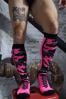 Breedwell Neo Camo Socks - Pink Camouflage Nylon One Size
