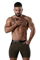 Locker Gear 5 Pocket Chap Short with Hidden Rear Zipper - Khaki Cotton M