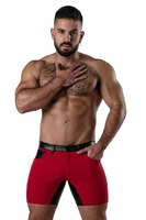 Locker Gear 5 Pocket Chap Short with Hidden Rear Zipper - Red Cotton XL