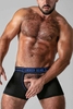 Locker Gear Mens Chaps Short - Blue Striped Nylon L