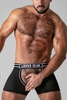 Locker Gear Mens Chaps Short - White Striped Nylon L