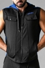 Locker Gear Mesh Sleeveless Hoody - Blue Striped Nylon 2XL