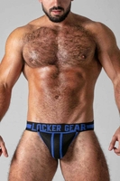 Locker Gear Removable Pouch Jockstrap - Blue Polyester/mesh L