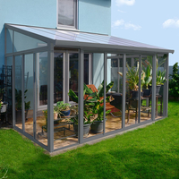 10x14 Palram Canopia SanRemo Grey Lean-To Conservatory