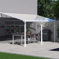 10x18 Palram Canopia Olympia White Patio Cover With Clear Panels