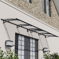 13â6 x 3â Palram Canopia Aquila 4100 Grey Clear Large Door Canopy (4.12m x 0.92m)