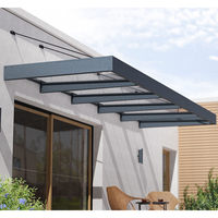 15â5 x 4â7 Palram Canopia Sophia XL 5000 Grey Clear Door Canopy (4.71m x 1.4m)