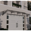15â6 x 2â11 Palram Canopia Lily 4700 Black Clear Large Door Canopy (4.73m x 0.88m)