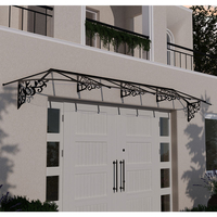 15â6 x 2â11 Palram Canopia Lily 4700 Black Clear Large Door Canopy (4.73m x 0.88m)